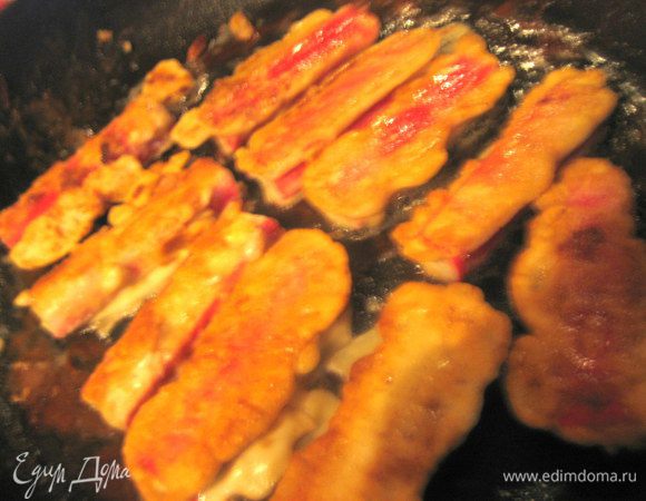 И тоже жарим с двух сторон.