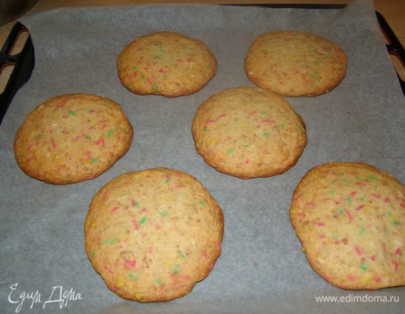 Выпекаем при 175"С около 18-20 минут до тех пор, пока края не зазолотятся, а серединка будет легкого кремового оттенка. Охлаждаем на решетке. Приятного аппетита!