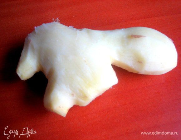 Очищаем,промываем корешок.