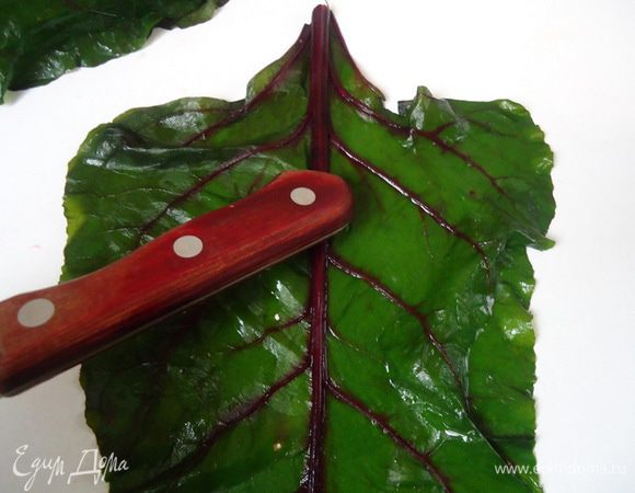  Листья ботвы расправить, если смущают толстые прожилки, то можно их аккуратно придавить. 
