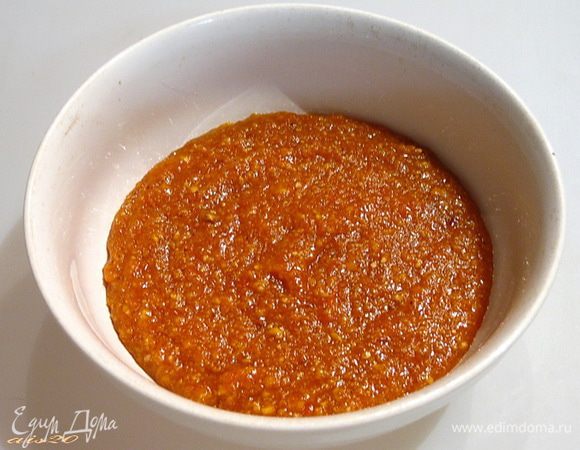 Перелить тыквенную массу в мисочку, дать остыть и убрать в холодильник на 2 часа.