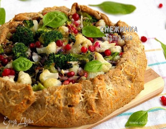 Ставим галету выпекаться в разогретую до 180С духовку на 30-35 минут до готовности теста.