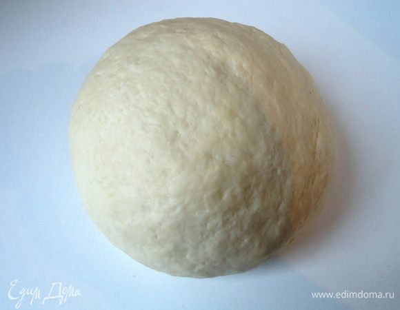 Выложить его на рабочую поверхность и хорошо вымесить в течение 10-15 минут.
