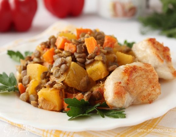 Можно добавить кусочек куриной грудки!