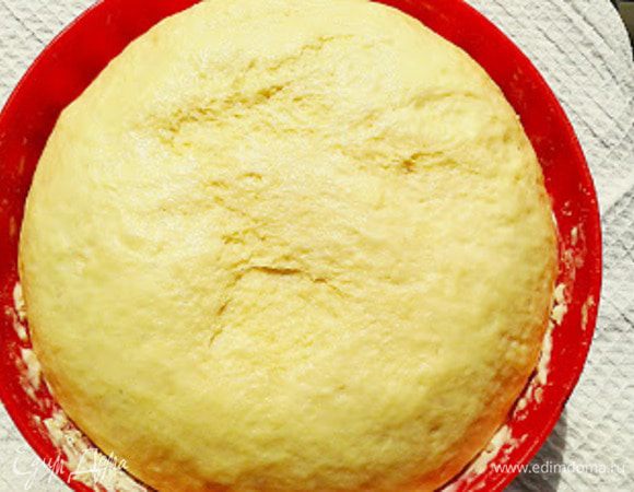 Замешиваем тесто и и оставляем на 1 час в теплом месте. Тесто должно увеличится в объеме.