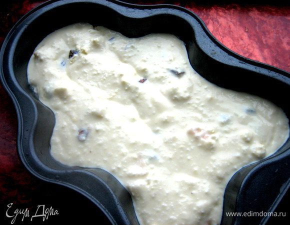 Вот остатки начинки поселились в такой формочке! Весёленькая запеканка получилась)))