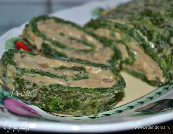 Нарезать на кусочки. Подавать теплым.