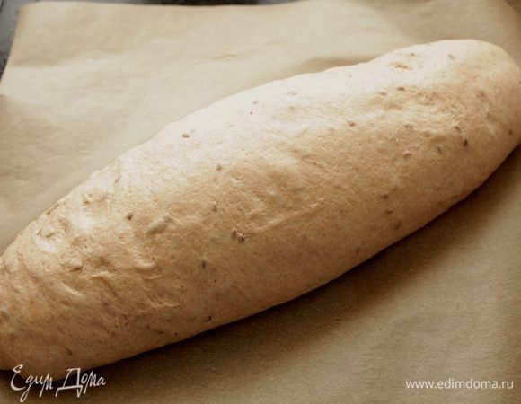 Расстойка 50-60 мин.Выпекать при 220 гр. 10-15 мин с паром, затем при 200 гр. без пара до готовности, всего 40-45 мин.