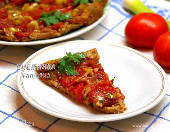 Пирог можно подавать тёплым. Приятного аппетита!