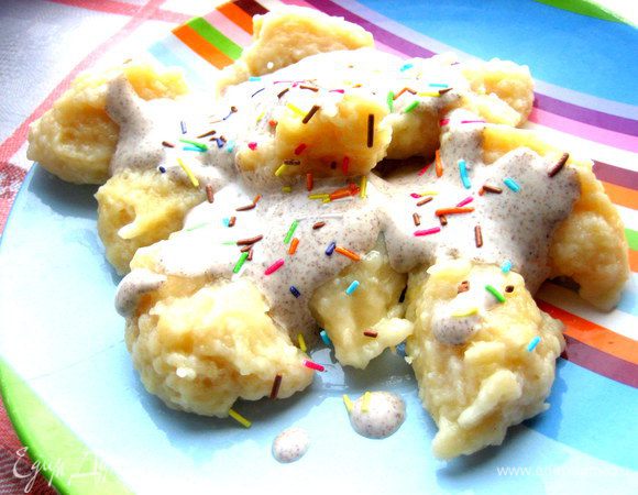 Для детей посыпаем цветными гранулами.