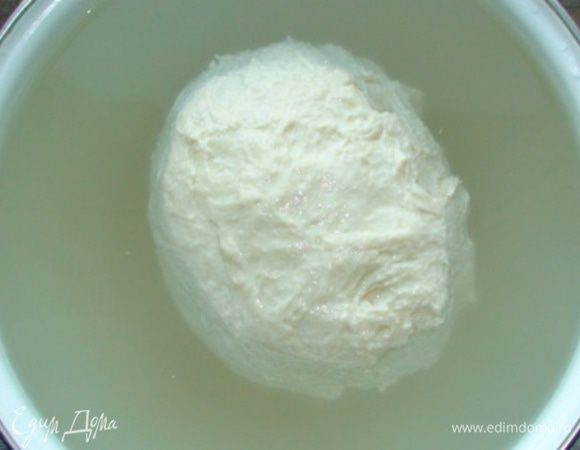 Подождать, пока всплывет. Это происходит очень быстро, как правило, в течение 10 мин. Зависит от того, насколько хорошо вы вымесили тесто. Чем лучше – тем быстрее. У меня начало всплывать уже через 2 минуты.