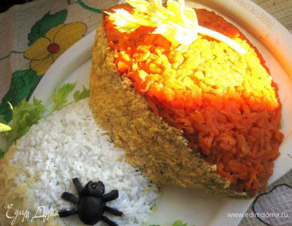 На шляпку тоже положить веточку сельдерея.