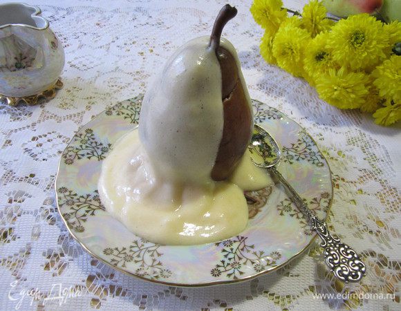 Готовый соус подавать с грушами. Приятного аппетита! 