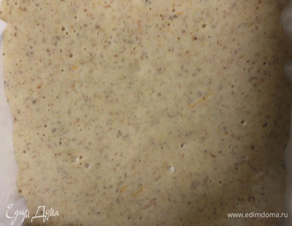 Выложить тесто в форму и запекать при 180С 50 минут.