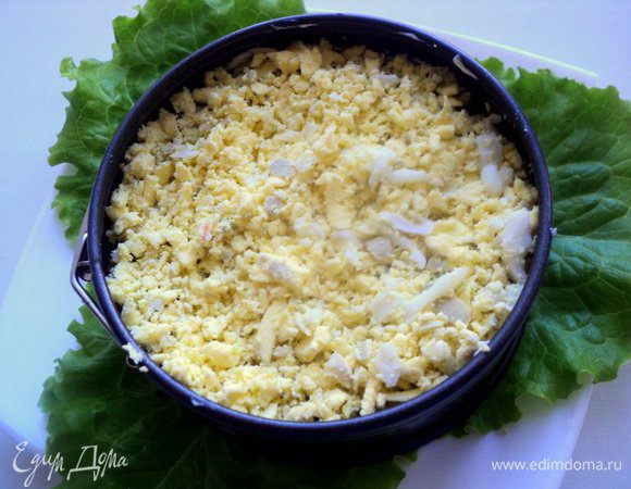 5 слой – натертые желтки