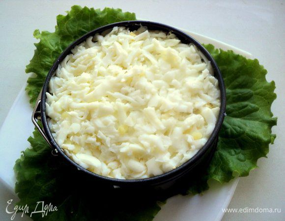 6 слой – натертые белки.