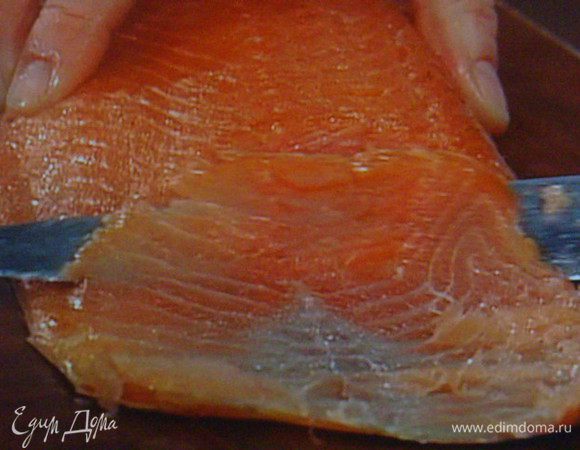 которое я нарезала тонкими пластинками. 