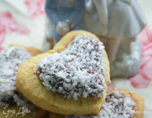 Вuon appetito!!
Сердечки посыпать кокосовой стружкой (но это по желанию).