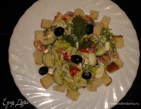 Добавить сухарики.