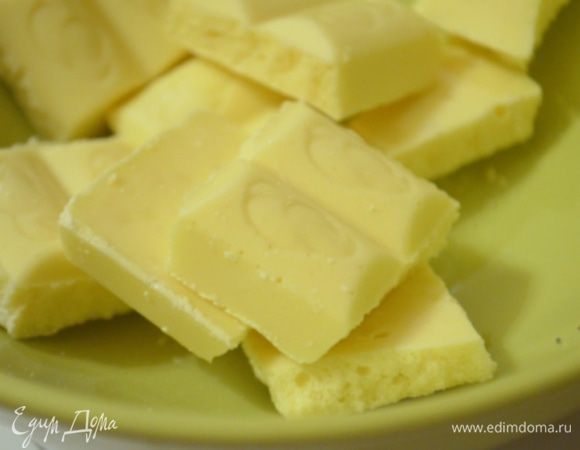 Белый шоколад растопить.