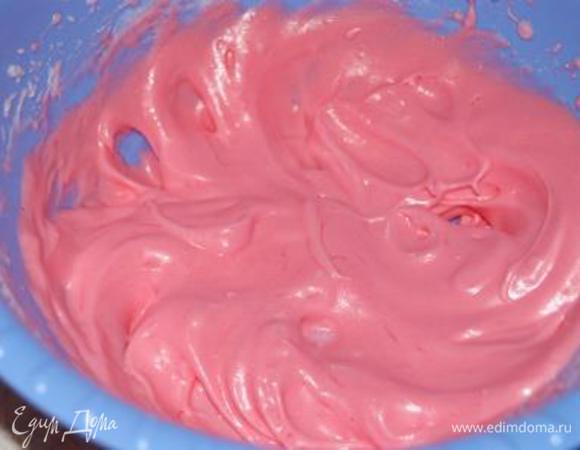 Еще раз взбить до однородного цвета.