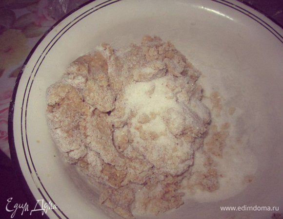 Сахар. Замесить тесто.