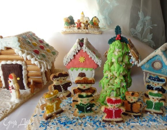 Елка с жителями деревни.