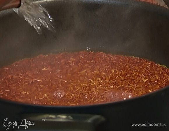 Рис отварить согласно инструкции на упаковке.