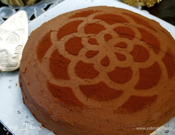 Готовый торт по желанию украсить, присыпав какао-порошком (2 ст.л.)... 