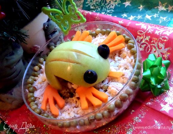 Лягушка может подождать в холодильнике,а может сразу отправляться на стол на радость пришедшей в гости публике!!!