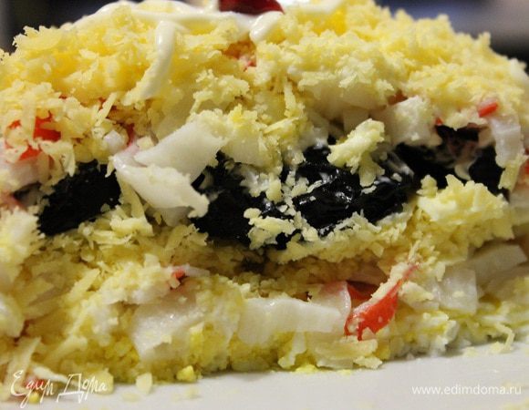 Ставим салатик в холодильник минимум на 3 часа, а лучше на ночь!!! Приятного аппетита! С Рождеством Вас!!!!))