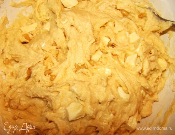 И шоколад. Хорошо перемешать.