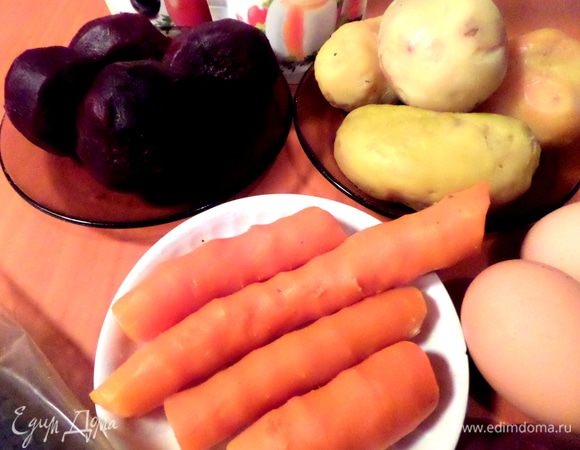 Очищаем все овощи...