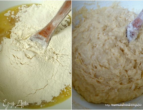 Муку просеять и замесить  мягкое тесто.