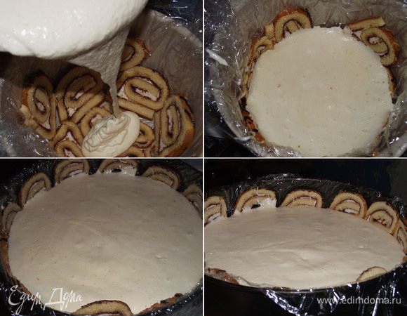 Выливаем быстро суфле в форму, оно застывает на глазах и отправляем в холодильник. Через 10 минут слой застынет. Суфле «птичье молоко» готово.