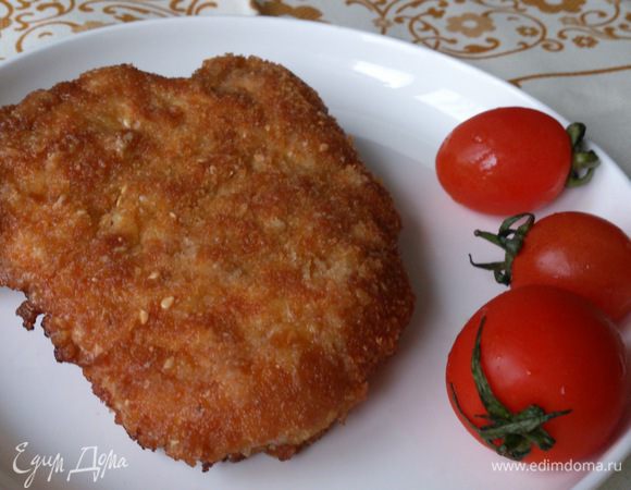 Подавать с помидорчиками и листьями салата(к сожалению у меня на тот момент их не было).