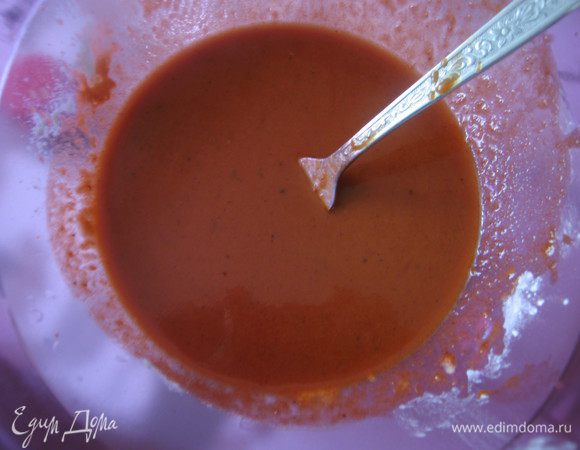 Соус: смешать все ингредиенты.