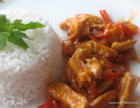 Подавать с рисом.