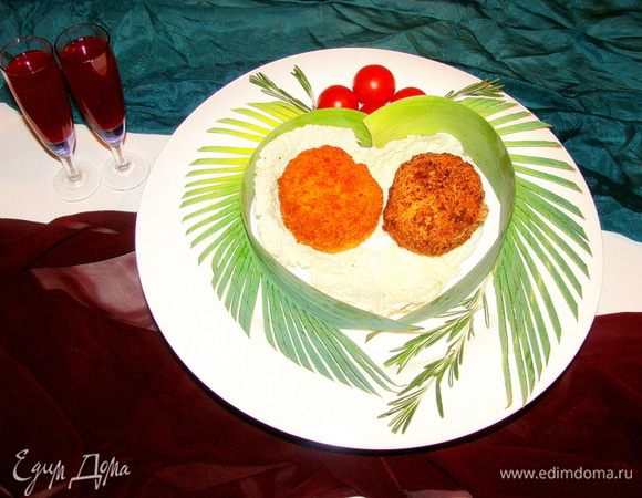 А это вариант подачи для романтического ужина! Осторожно! В бокалах соус!!!