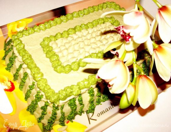 А это финал) Осталось только убрать торт в морозилку минут на 20, потом в холодильник на несколько часов. Можно сразу поставить в холодильник, ели вы не торопитесь...