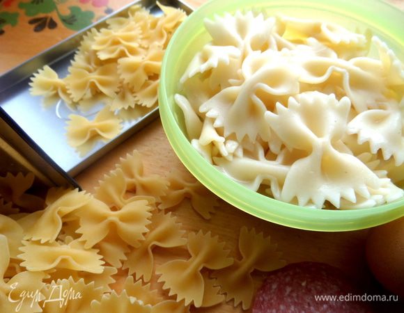 Макароны были уже отварены, ровно на порцию гарнира.