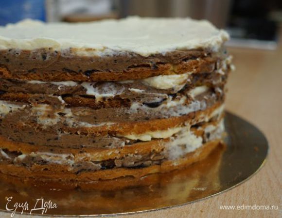 Готовый торт охлаждаем не менее 4х часов.