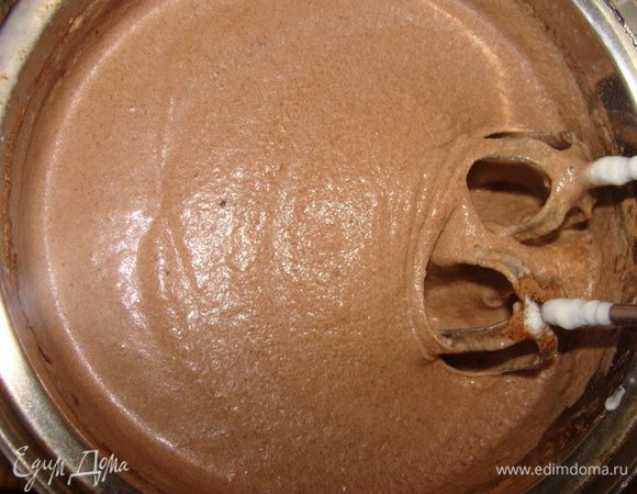 В одну часть добавить какао