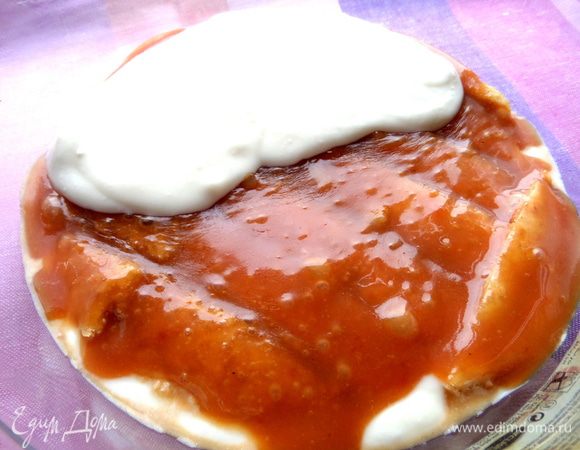 Теперь слой крема...