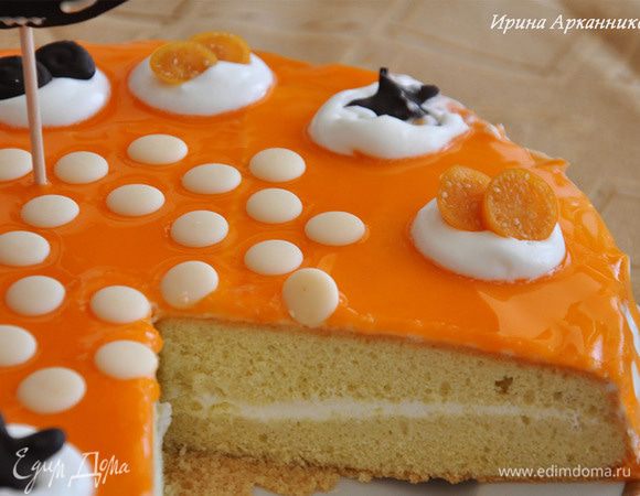 Украсить темным шоколадом и физалисом.