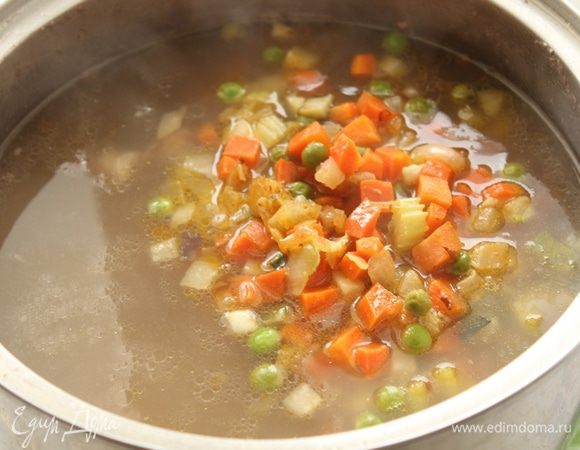 Затем овощи..