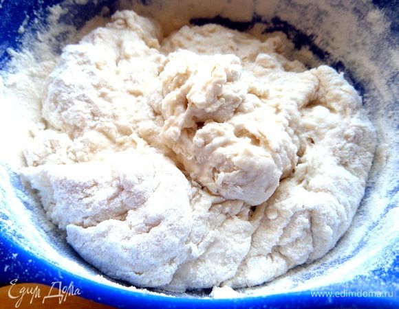 А потом руками. Муки может уйти больше-меньше.