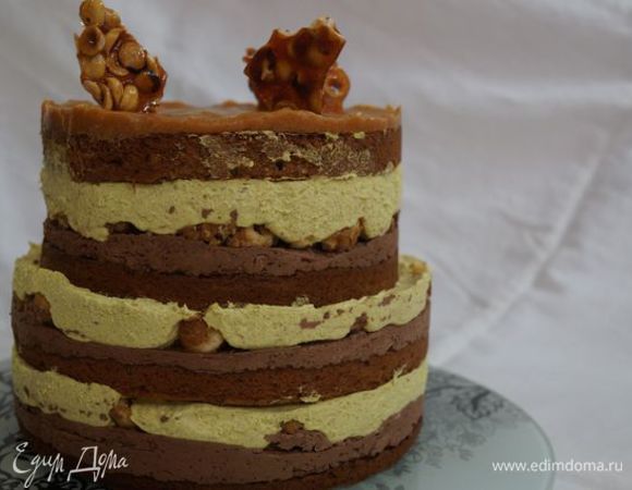 Украшаем ореховым грильяжем. Приятного аппетита!