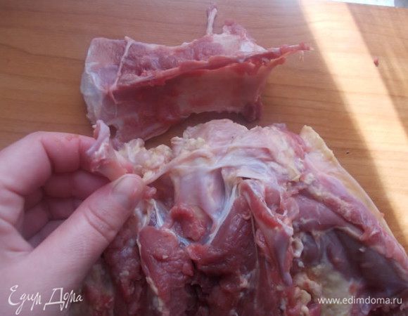 Переходим к косточке от крылышек.