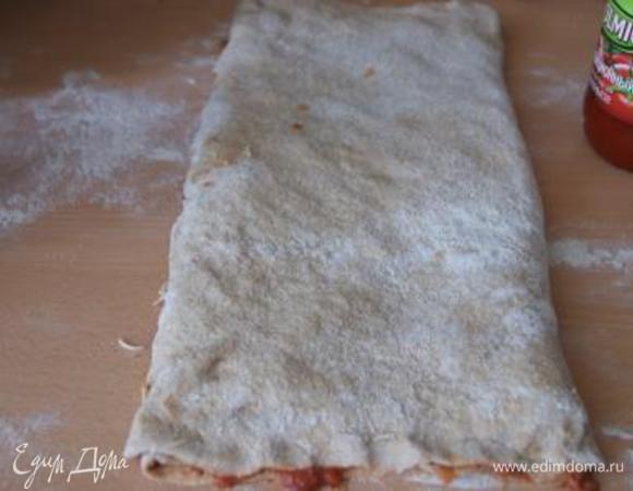 Накрыть правой частью.